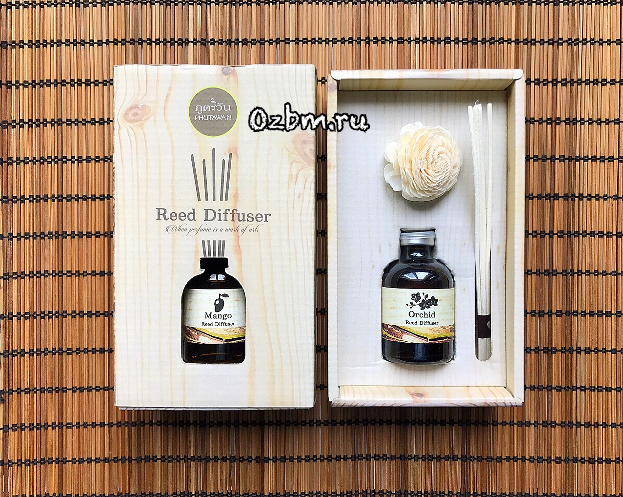 Тайский ароматический диффузер Лемонграсс Phutawan Reed Diffuser Lemongrass 50 мл